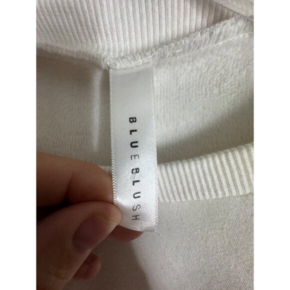 Colorful Faux Fur Sleeve Sweatshirt By Blue Blush medium Furry Unicorn Rainbow - Picture 4 of 8